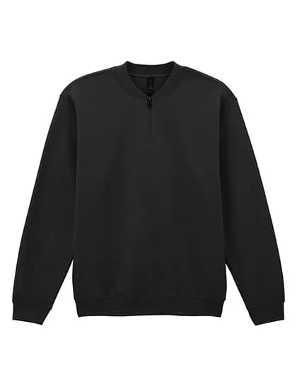 Softstyle® Midweight Adult Fleece 1/4 Zip Sweatshirt – Schwarz