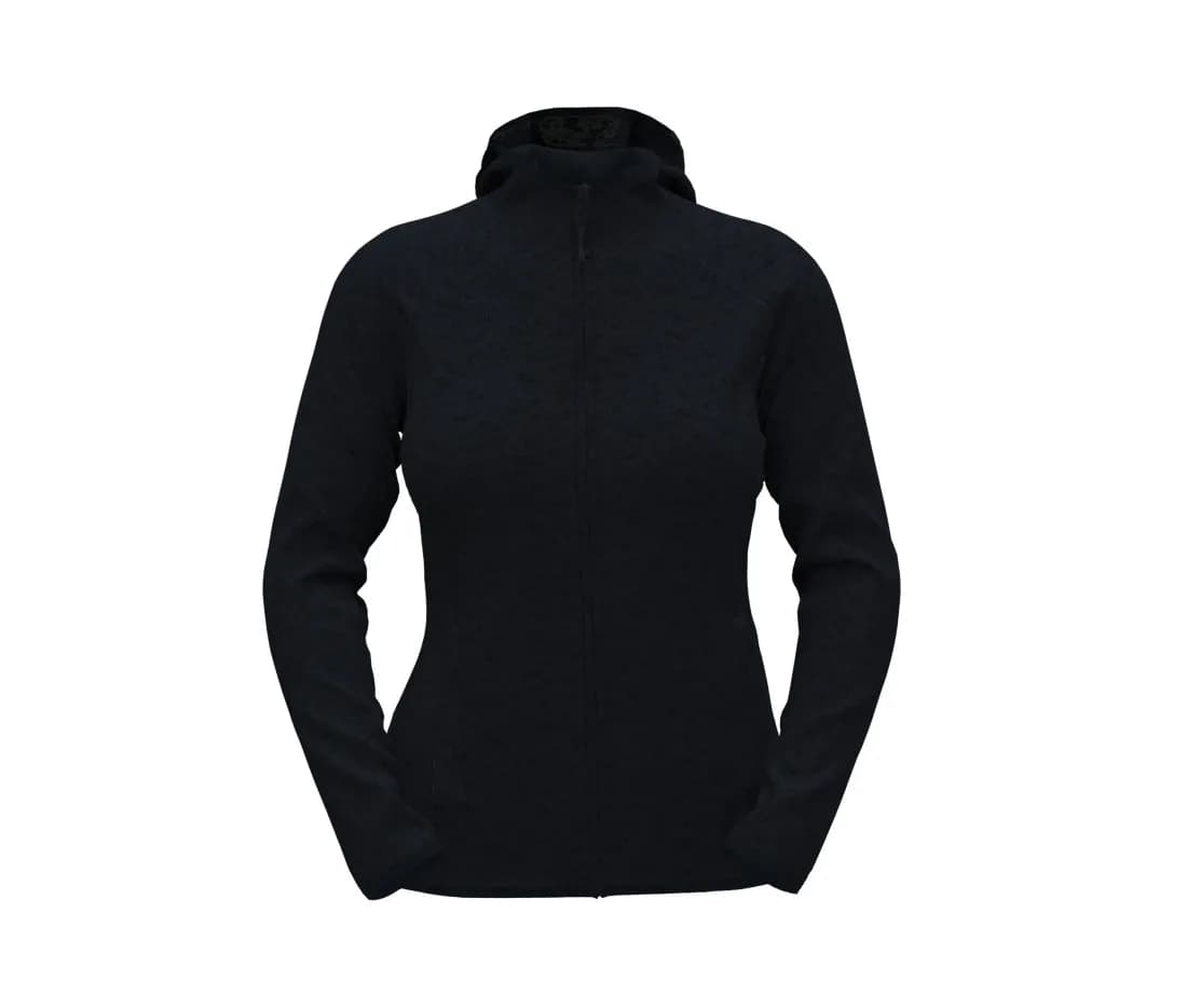 Veste en polaire tricotée à capuche «Lux» femme