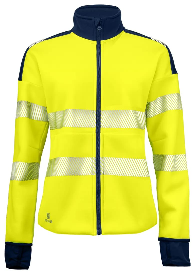6111 Damen Functions Sweatshirt Jacke EN ISO 20471 Klasse 3/2