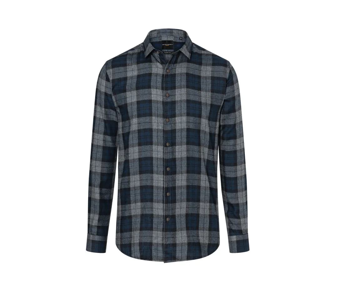 Herren Karohemd «Urban-Style» – Marine