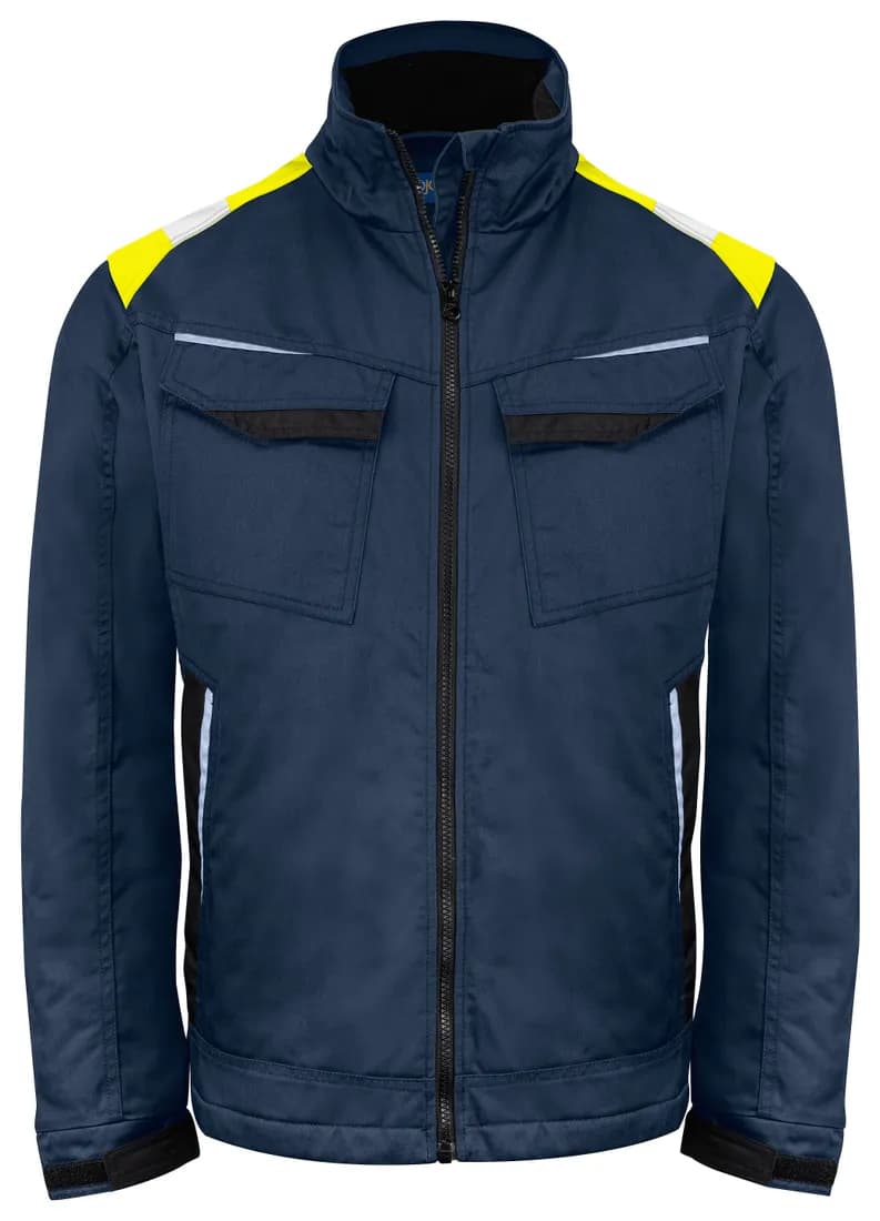 5428 Gefütterte Jacke mit Kontrastelementen