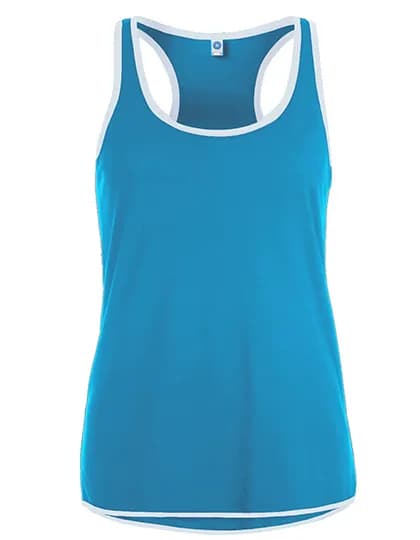 Ladies’ Contrast Sports Vest – Türkis / Weiss