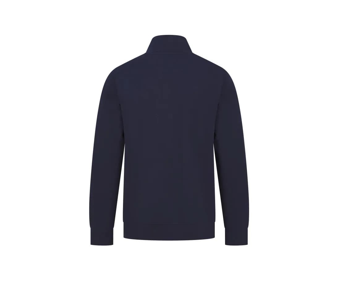 Unisex Sustainable 1/4 Zip Sweatshirt – Marine – vue de dos