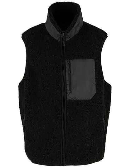 Bonded Sherpa Vest – Schwarz