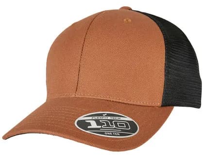 110 Structured Canvas Trucker Cap – Brun / Noir