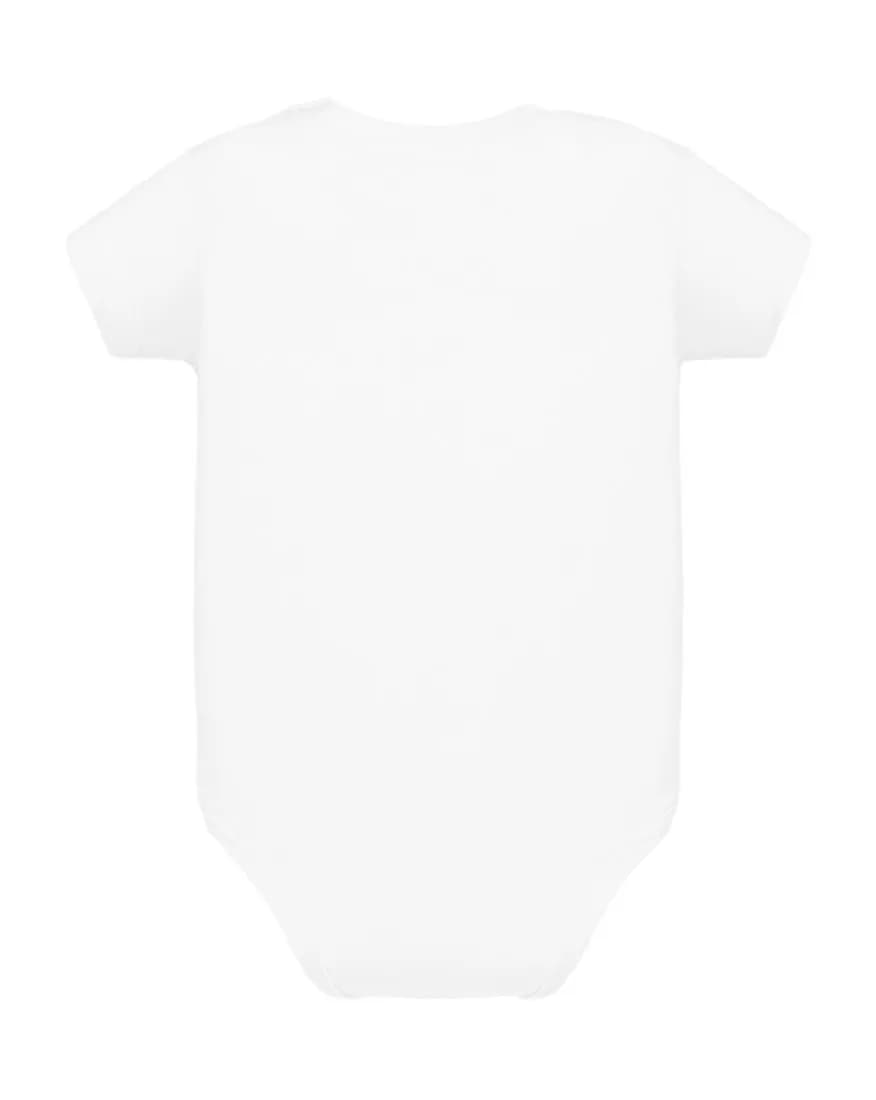 Baby-Body aus Single Jersey – Weiss – Rückansicht