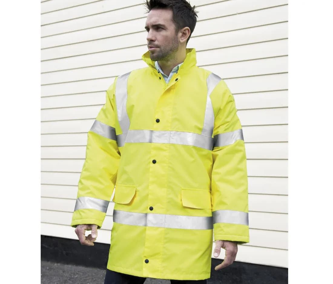 Warnschutzparka mit Thermofutter & Kapuze