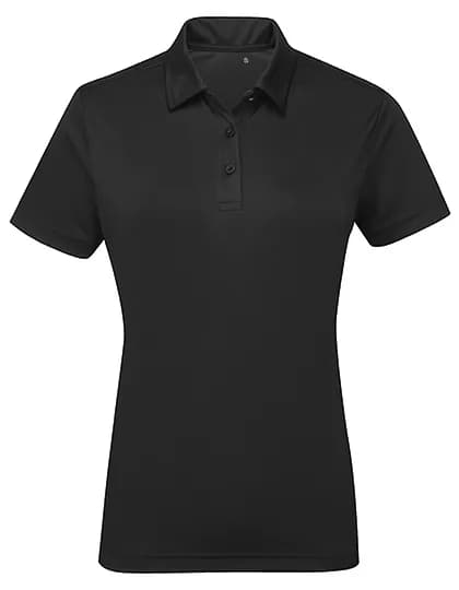 Women’s Panelled Polo – Schwarz
