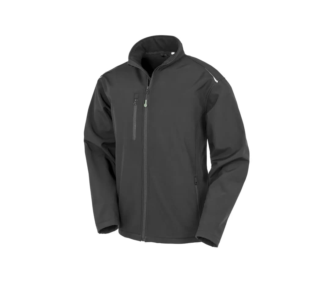 Veste softshell 3 couches recyclée «Printable» – Noir