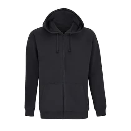 Unisex Full-Zip Hoodie Carter – Schwarz