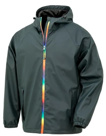 Prism PU Waterproof Jacket With Recycled Backing – Noir
