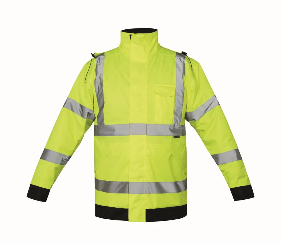 Veste de pluie légère haute visibilité – Jaune