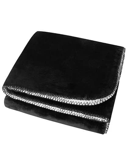 Sherpa Fleece Blanket – Schwarz / Weiss