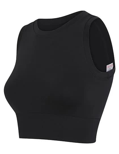 Ladies’ Cropped Tank – Schwarz