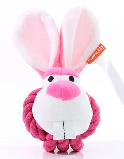 MiniFeet® Dog Toy Knotted Animal Rabbit – Pink