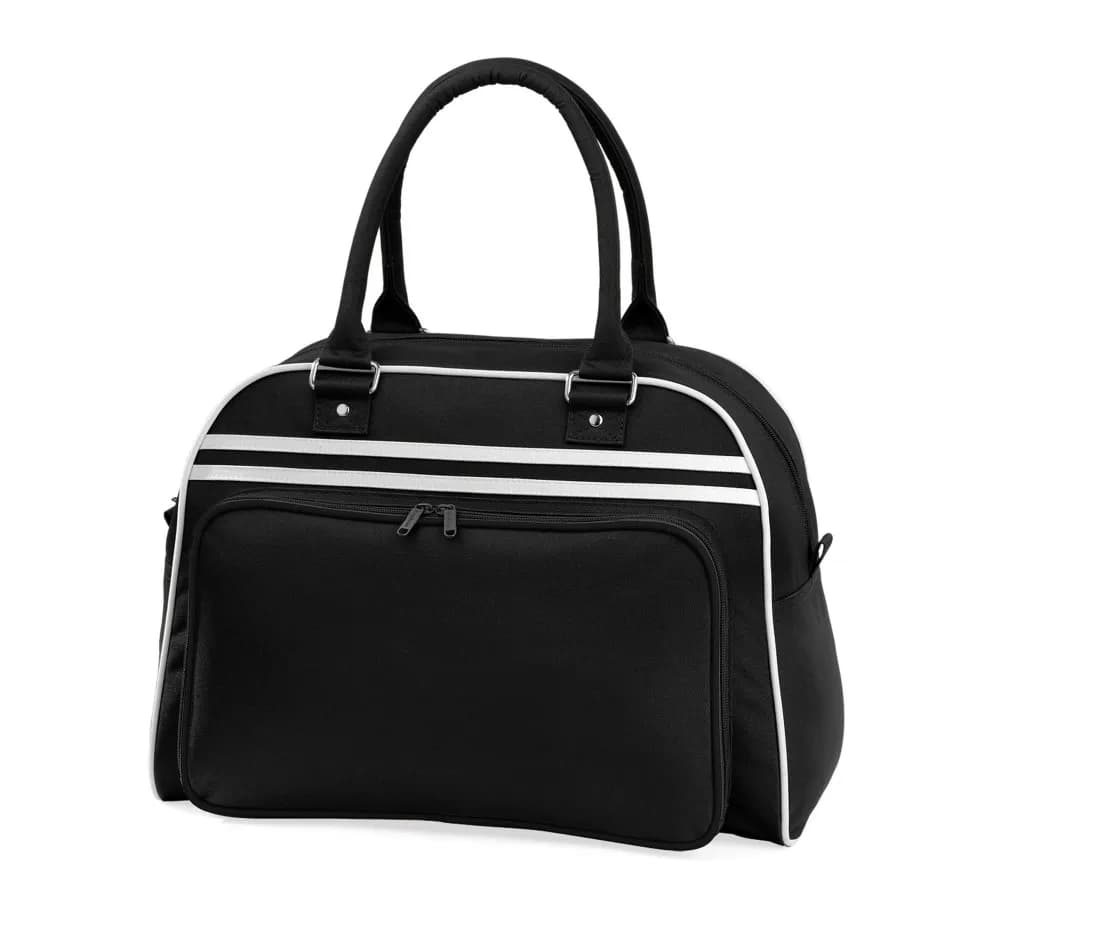 Sac bowling rétro – Noir / Blanc