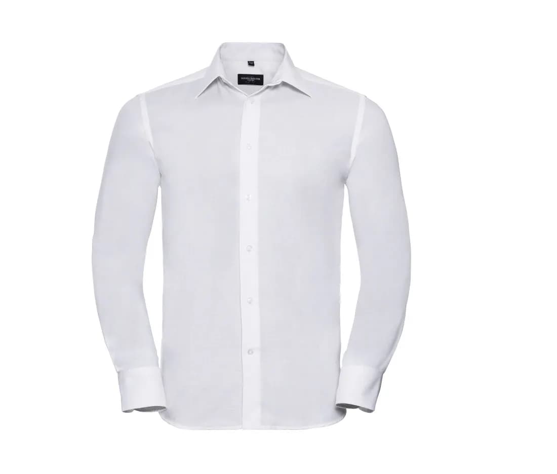 Chemise Oxford ajustée manches longues homme