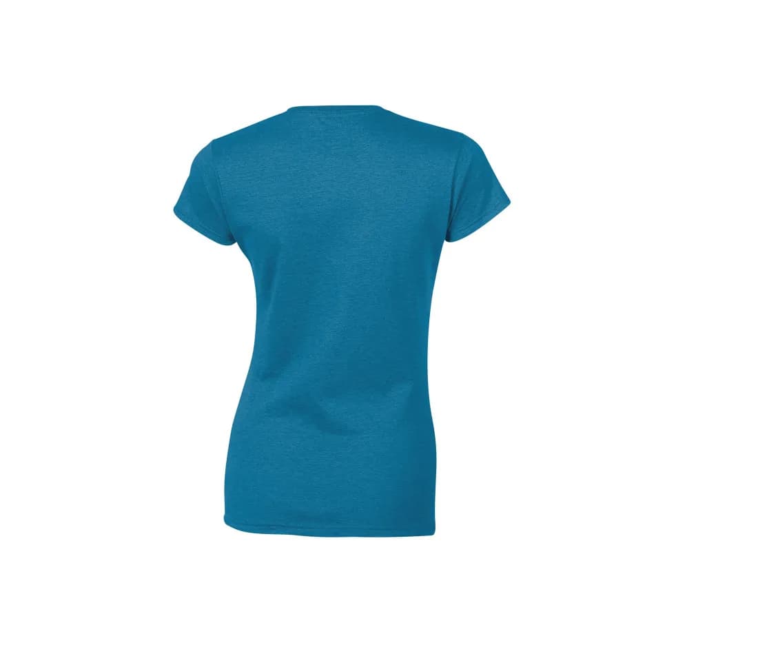 Damen T-Shirt «Softstyle®» – Saphirblau – Rückansicht