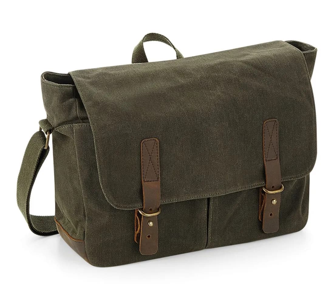 Heritage Waxed Canvas Messenger
