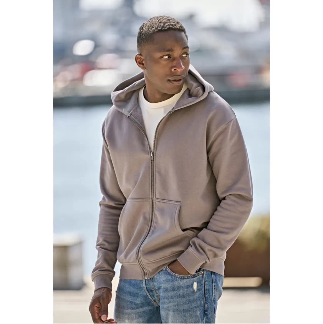 Unlabeled Hooded Full Zip Sweatshirt