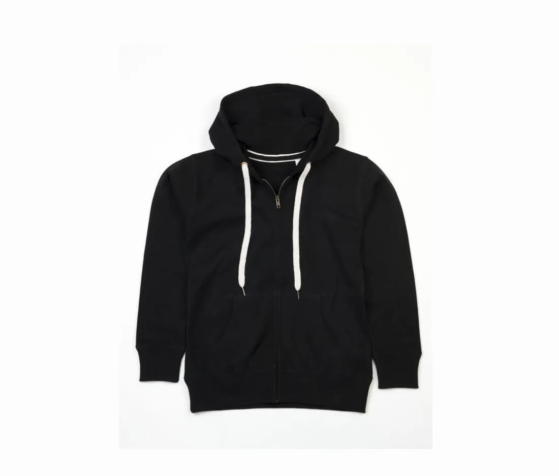 Herren Hoodie «Superstar» mit Reissverschluss – Schwarz