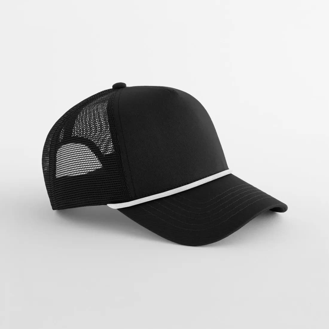 5 Panel Rope Trucker – Noir / Blanc