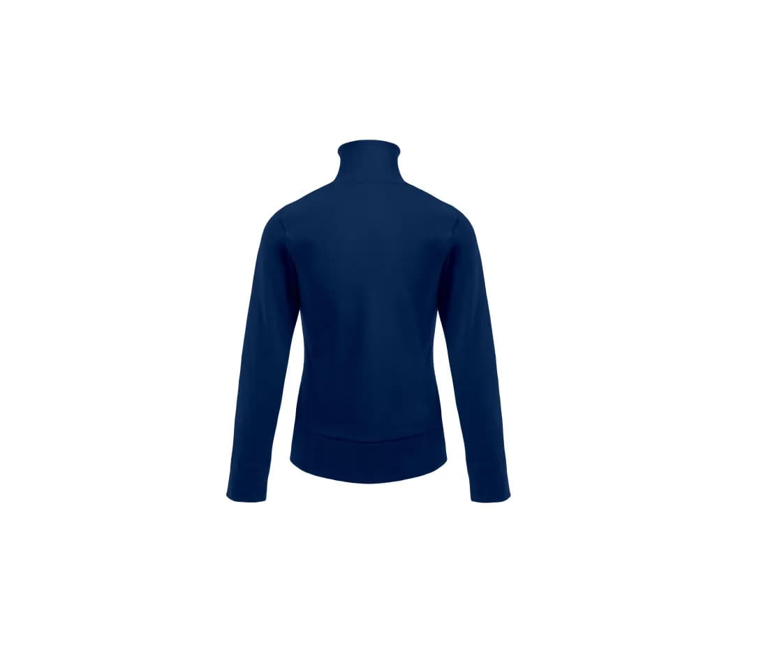 Veste sweat col montant femme – Marine – vue de dos