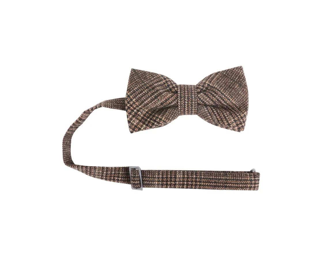 Bow Tie Urban-Glencheck – Braun – Rückansicht