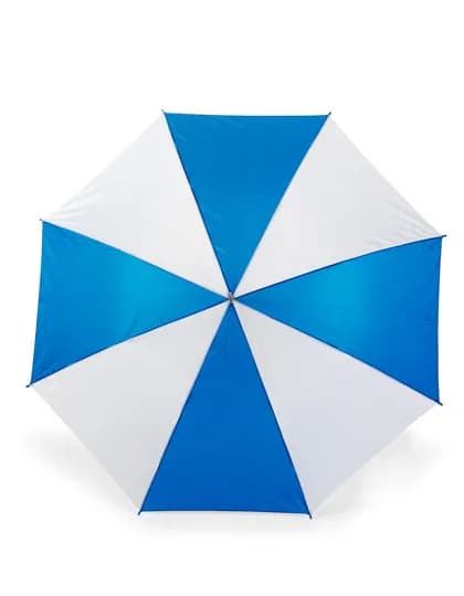 Automatic Umbrella With Wooden Handle – Blau / Weiss