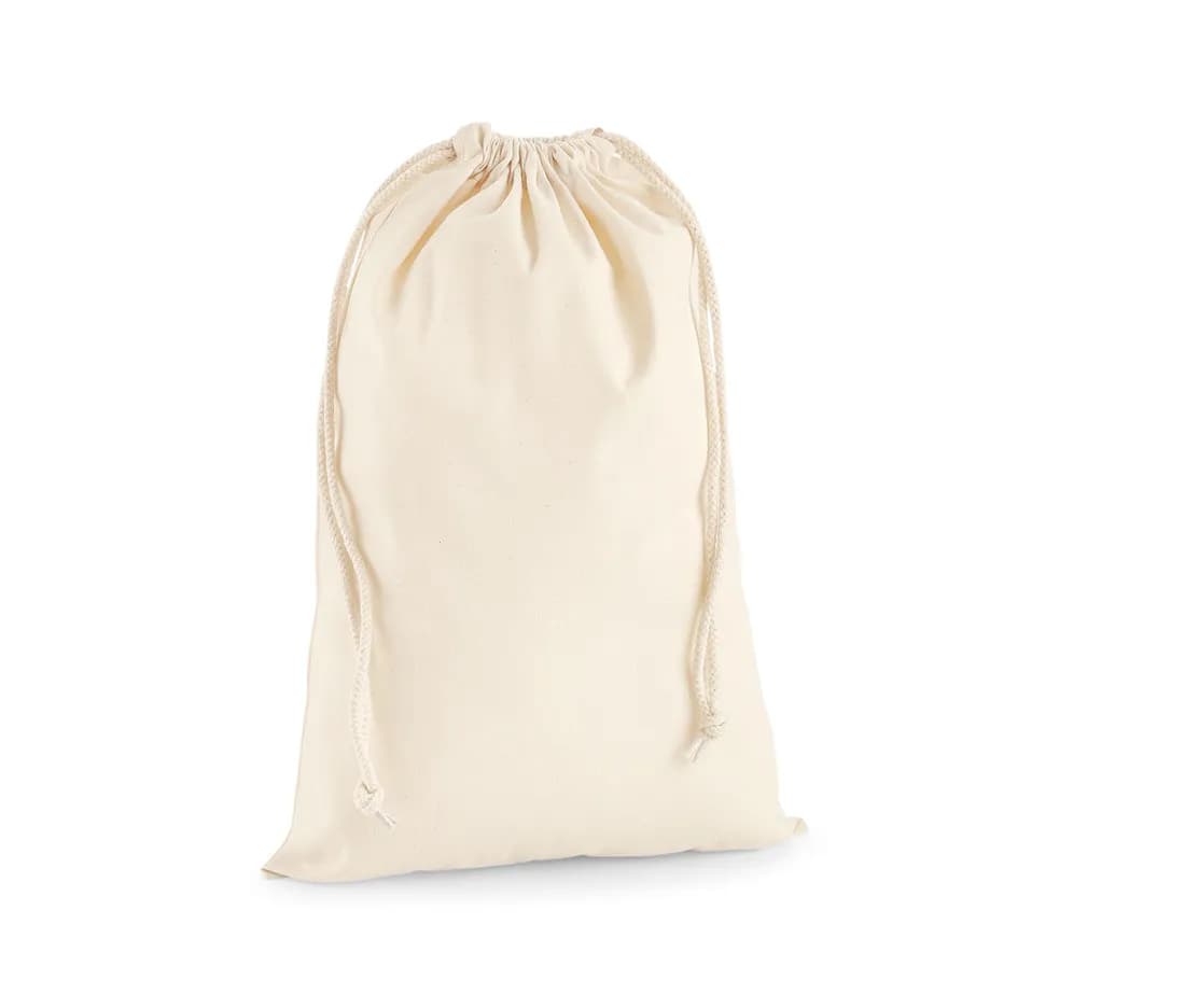 Sac à cordon en coton «Premium» – Naturel
