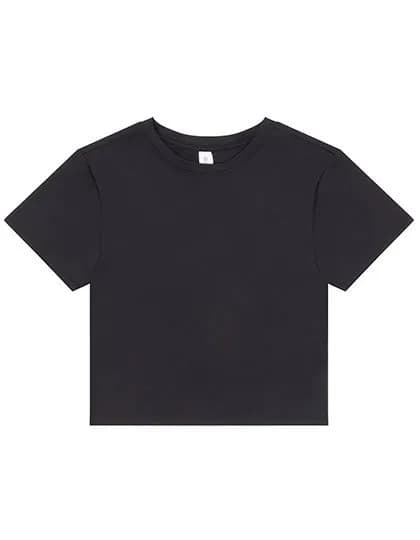 Women’s Recycled Cropped T – Schwarz