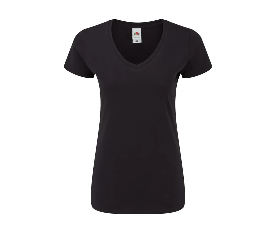 T-shirt col V «Iconic 150» femme – Noir