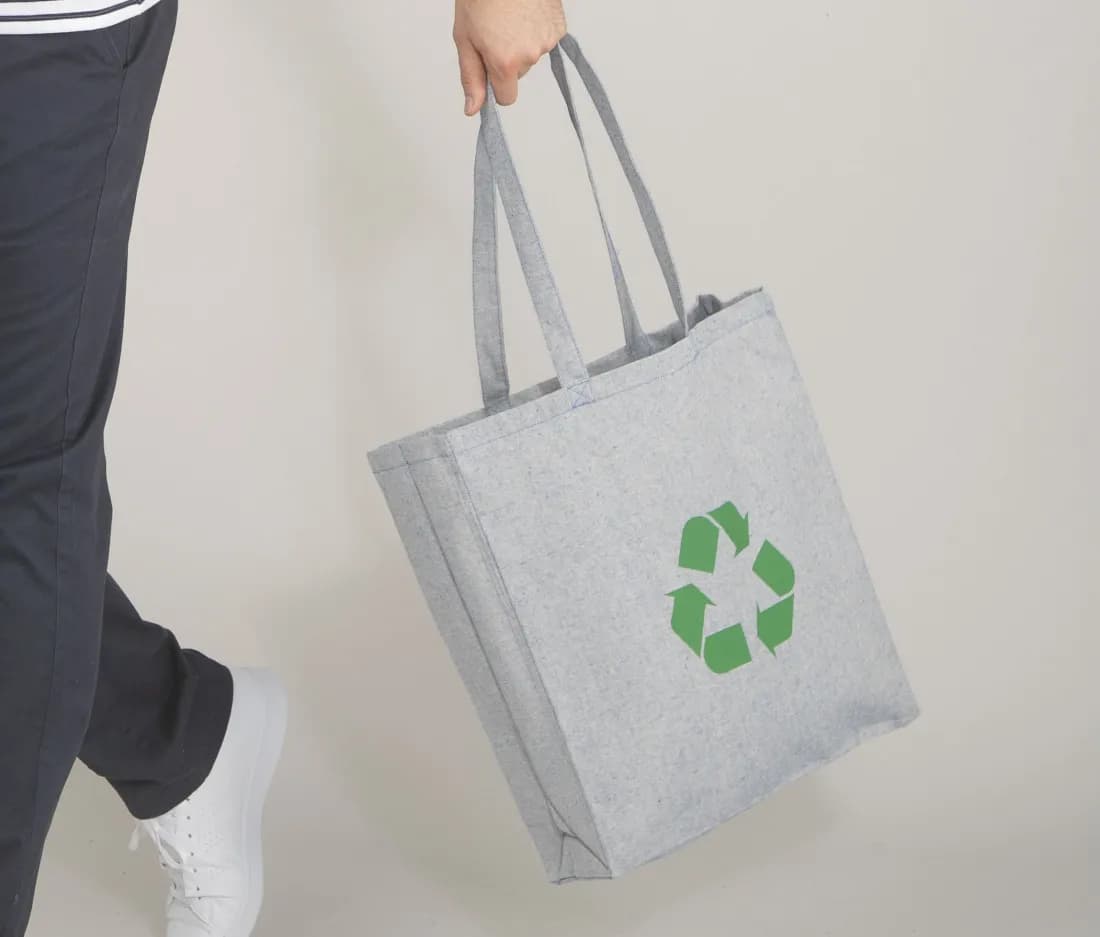 Recycled Tote Bag with Gusset