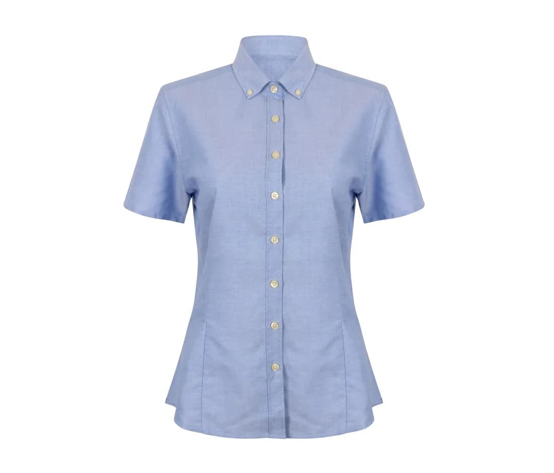 Chemise Oxford manches courtes «Modern» femme – Bleu