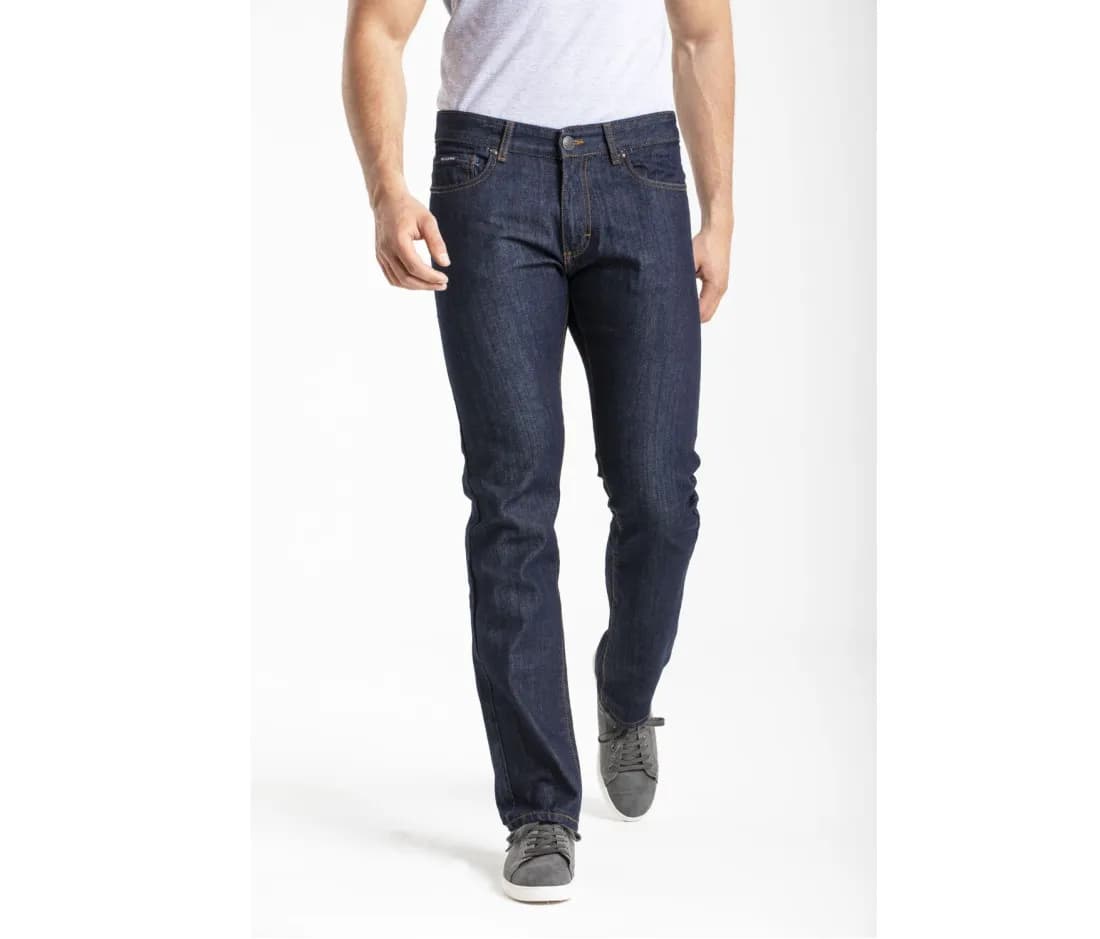 Jean coupe droite délavé homme – Bleu