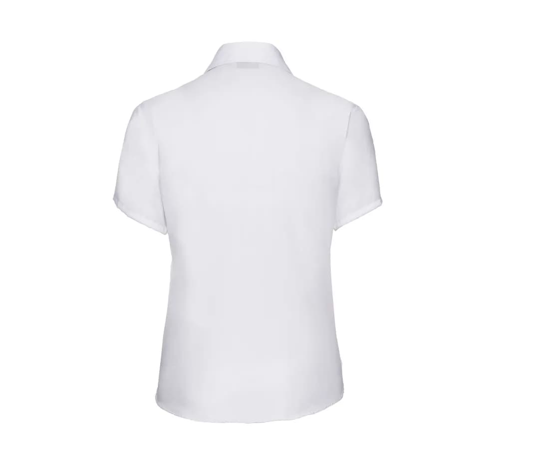Chemise manches courtes «Ultimate» sans repassage femme – Blanc – vue de dos