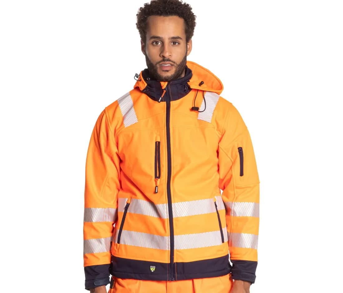 Softshelljacke – Atmungsaktive, wasserabweisende und winddichte Warnschutzjacke
