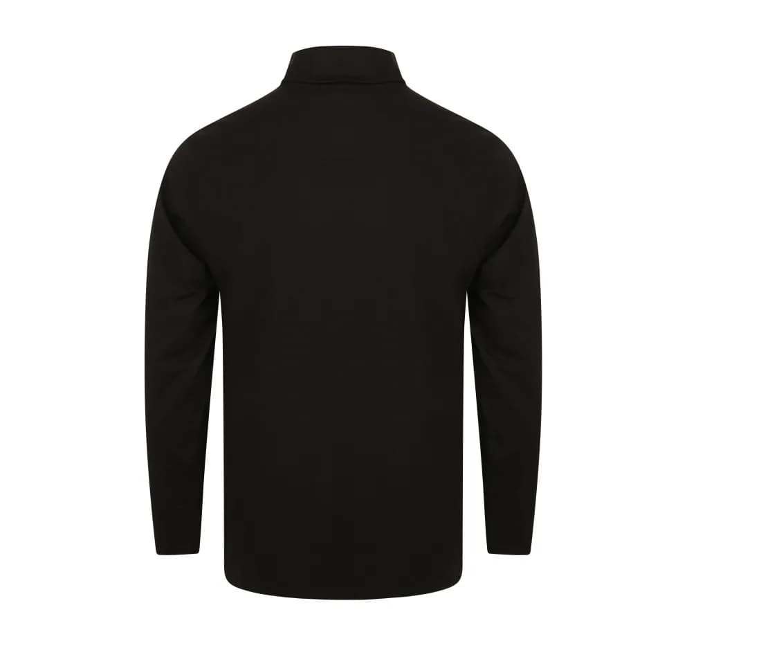Long Sleeved Roll Neck Top – Schwarz – Rückansicht