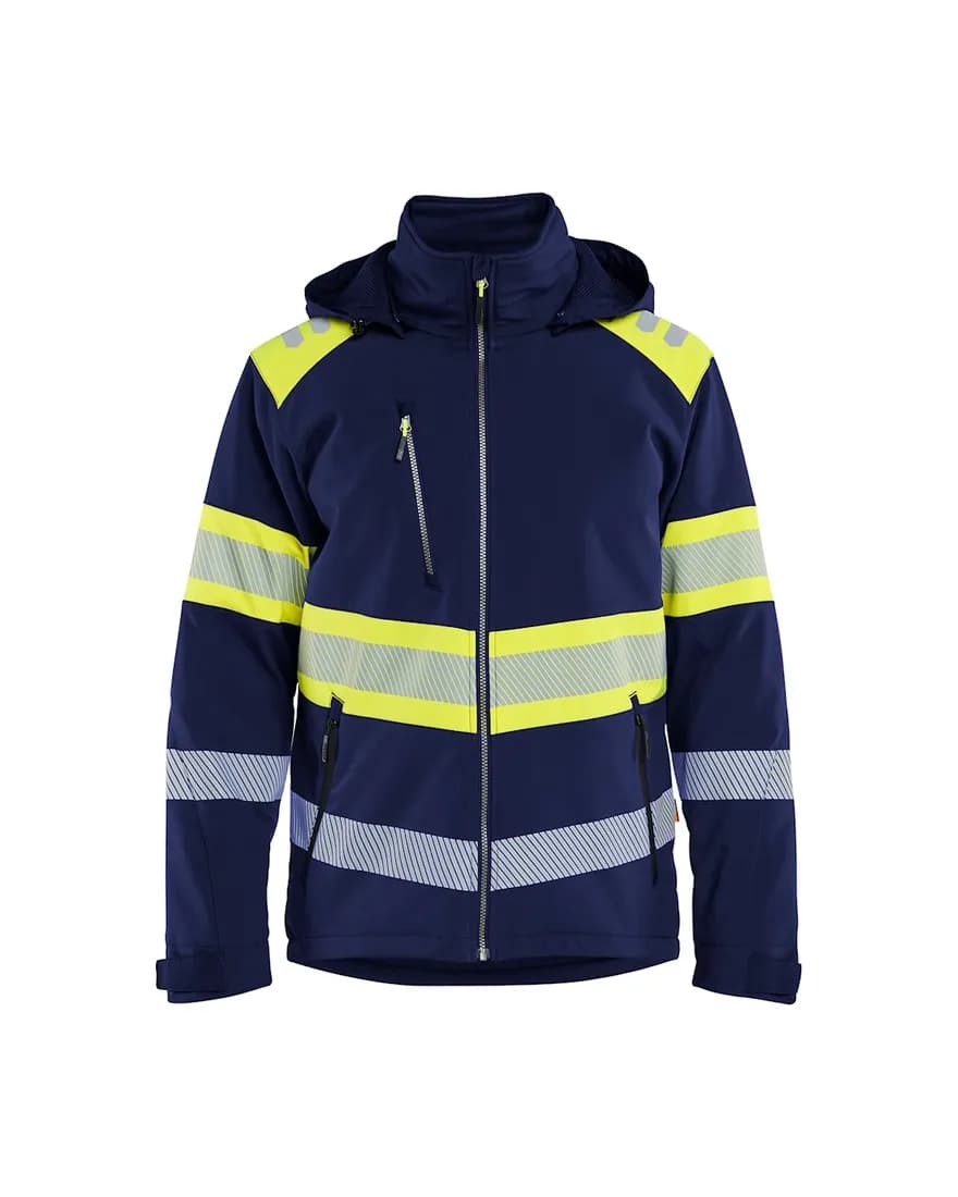 High Vis Softshell Winterjacke leicht gefüttert