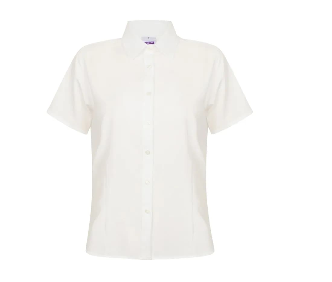 Chemise manches courtes antibactérienne séchage rapide femme – Blanc