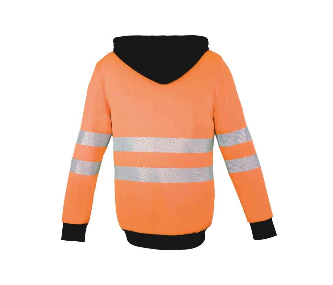Eos Hoody – Orange / Schwarz – Rückansicht