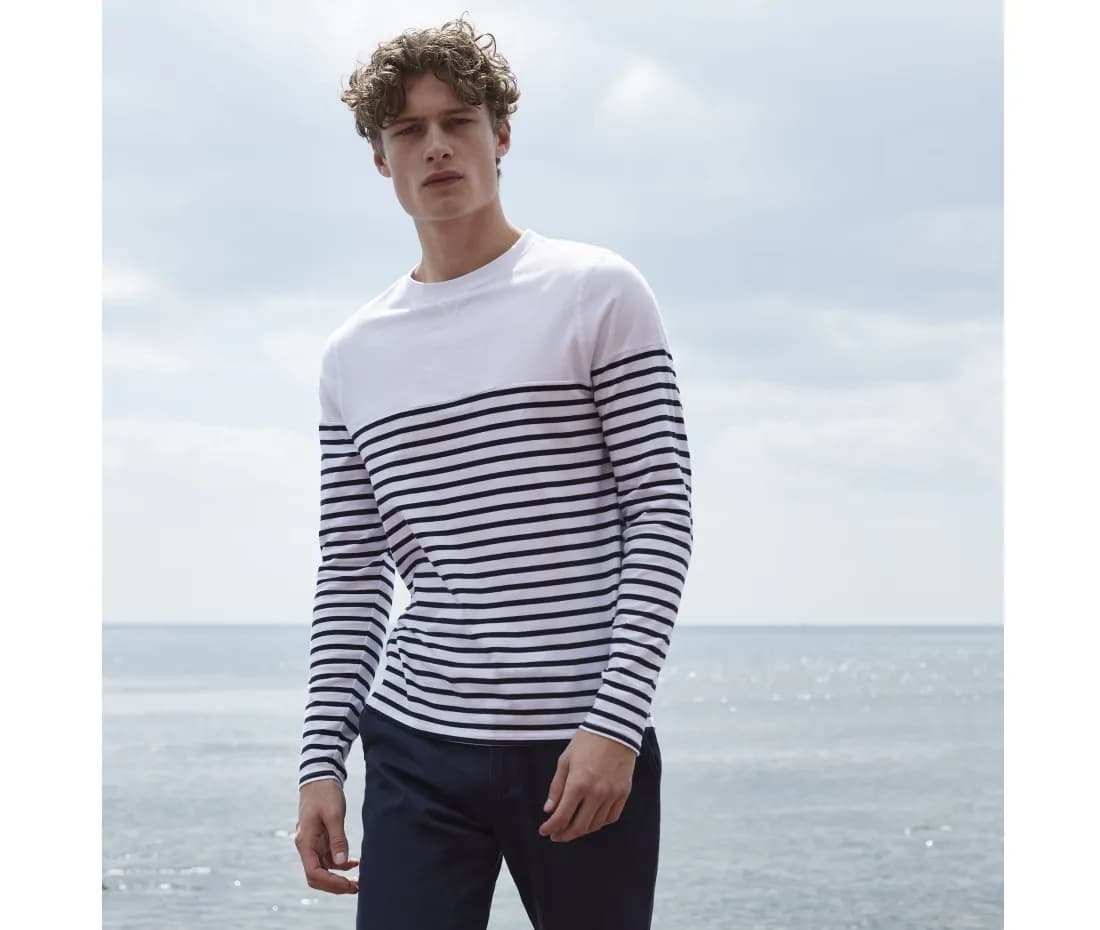 Long Sleeved Breton Striped T