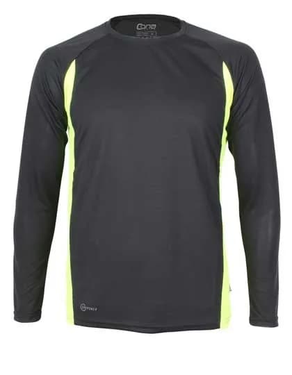 Racer Long Sleeve Tech Tee – Noir / Jaune
