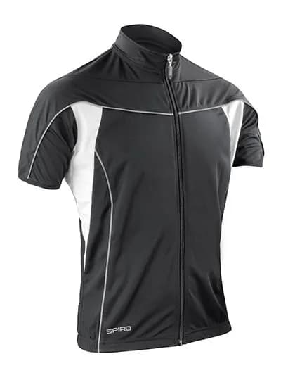 Men’s Bikewear Full Zip Performance Top – Schwarz / Weiss