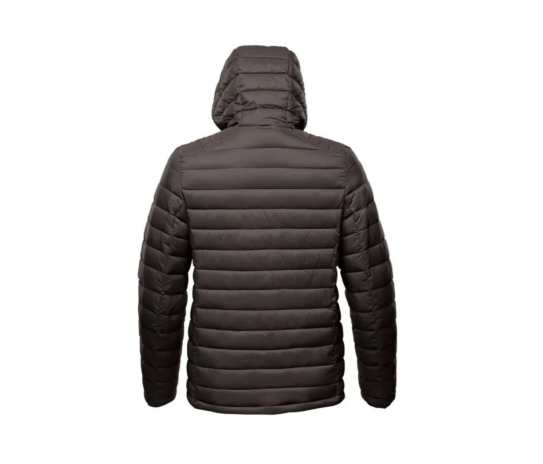Herren Steppjacke «Stavanger» – Schwarz / Anthrazit – Rückansicht