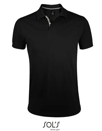 Men’s Polo Shirt Portland – Schwarz / Grau