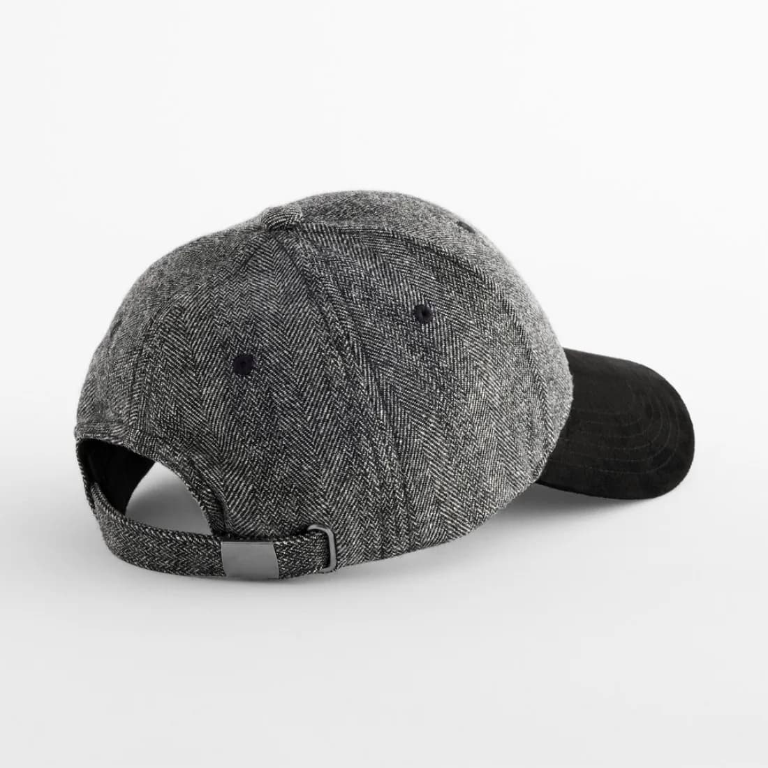 Suede Peak Herringbone Cap