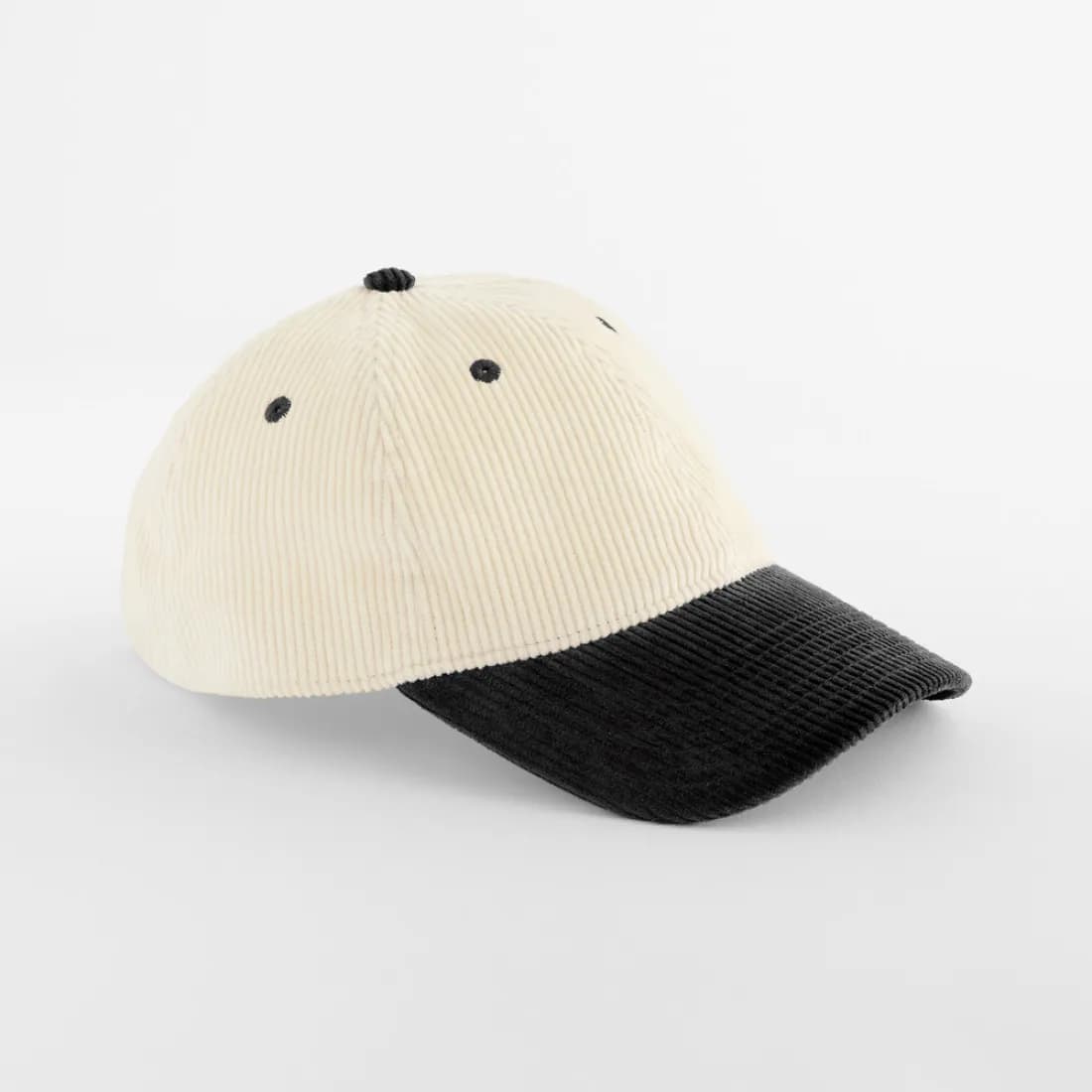 Contrast Peak Corduroy Cap – Natur / Schwarz