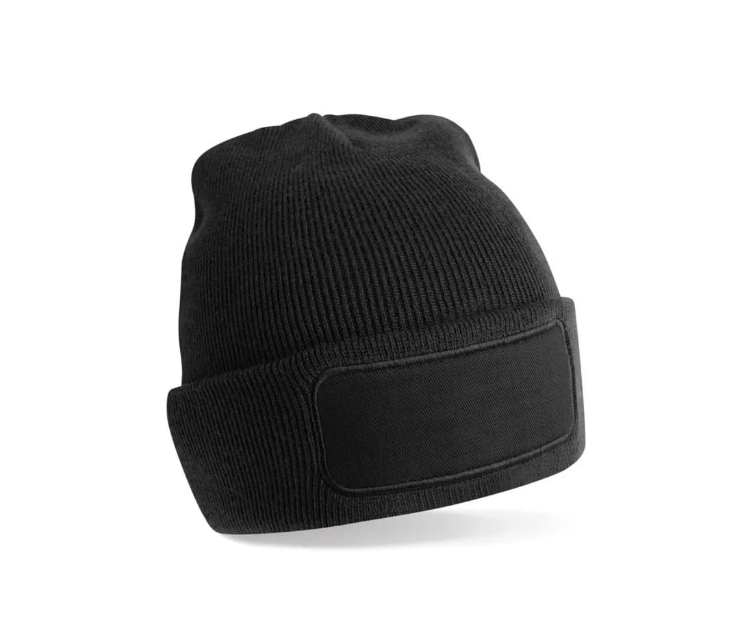 Recycelte Beanie «Original Patch» – Schwarz