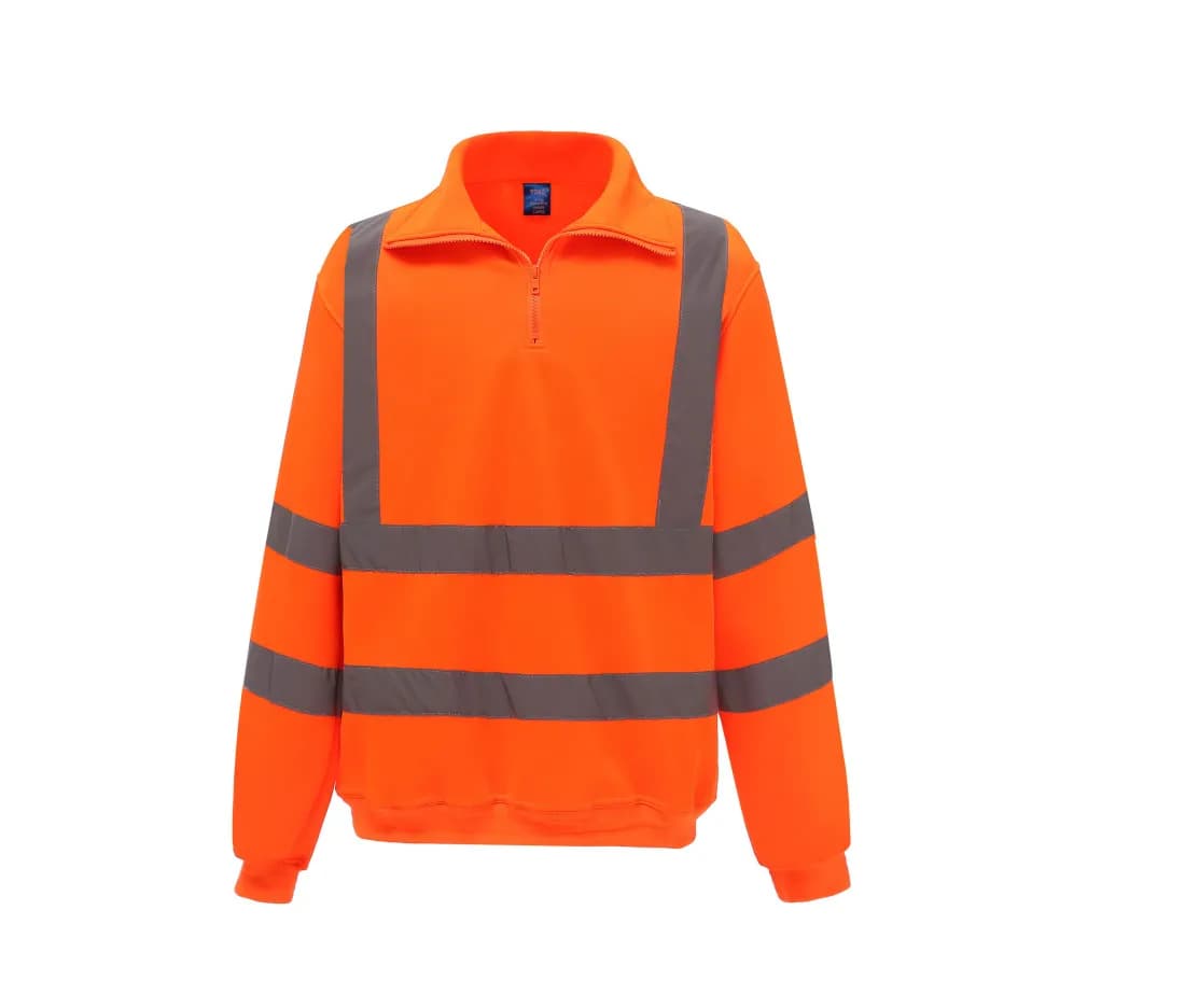 Hi-Vis 1/4 Zip Sweatshirt – Warnorange